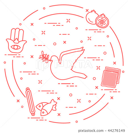Jewish symbols Jewish symbols 44276149