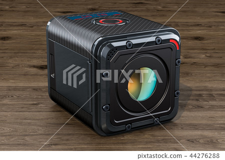 Modern dashcam DVR on the wooden table 44276288