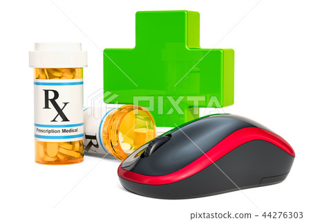 Online drugstore concept, computer mouse 44276303