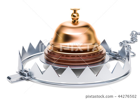 Reception bell in the trap. 3D rendering 44276502