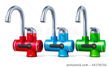 Set of colored instant electric hot water heaters 44276530