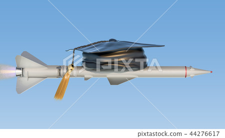 Smart Missile concept, missile with graduation cap Smart Missile concept, missile with graduation cap 44276617