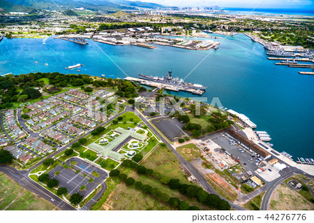 "Hawaii" Battleship Missouri Memorial Sky, Oahu "Aerial Photography" 44276776