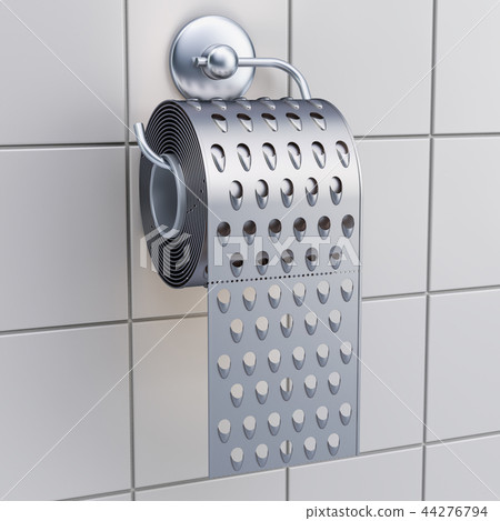 Toilet paper as grater, 3D rendering 44276794