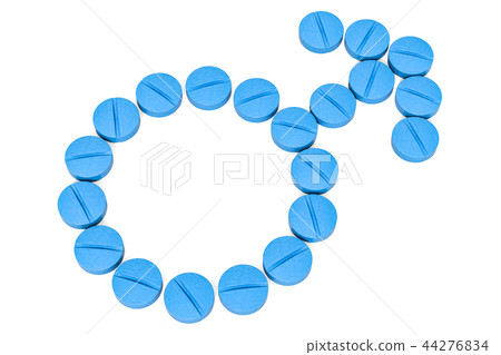 Male gender symbol from blue tablets Male gender symbol from blue tablets 44276834