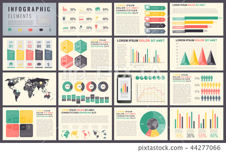 Infographic Elements with world map and charts. Vector Infographic Elements with world map and charts. Vector 44277066