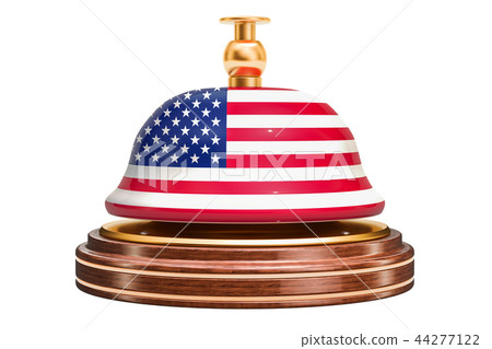 Reception bell with American flag, service Reception bell with American flag, service 44277122