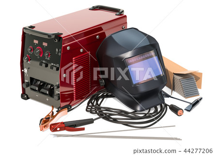 Set of welding equipment, 3D rendering Set of welding equipment, 3D rendering 44277206