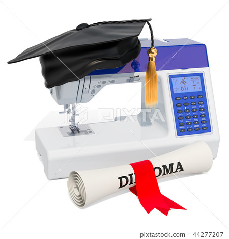Sewing courses concept, sewing machine Sewing courses concept, sewing machine 44277207