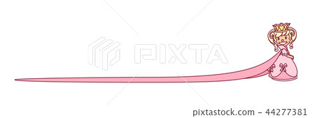 vector princess in train dress vector princess in train dress 44277381