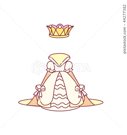 vector royal dress with crown 44277382