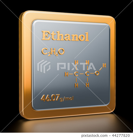 Ethanol. Icon, chemical formula 44277820