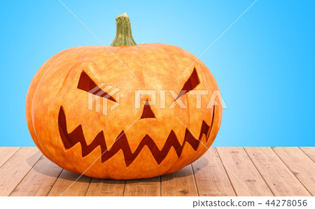 Halloween Pumpkin on the wooden table 44278056