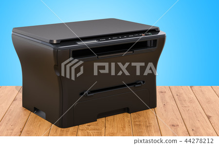 Multifunction printer MFP on the wooden table 44278212