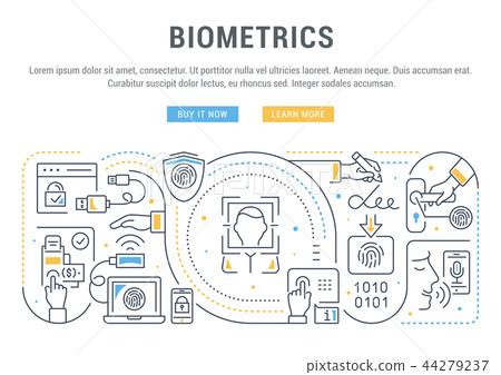 Linear Banner of Biometrics. 44279237