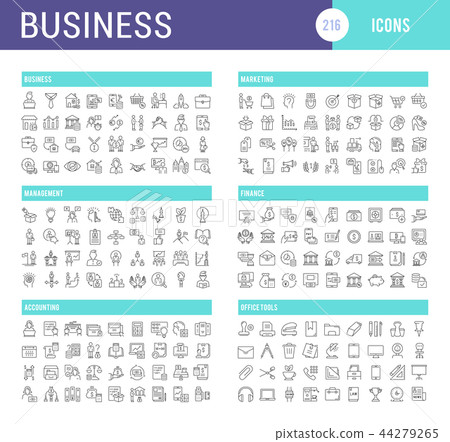 Set Vector Line Icons of Business. 44279265