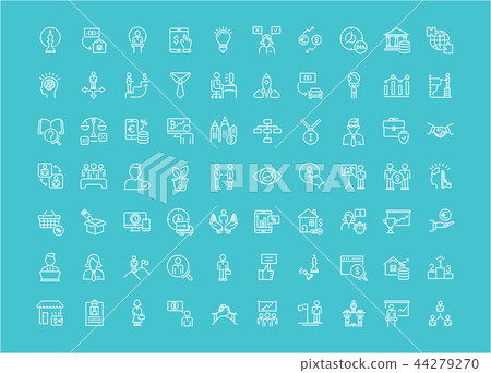 Set of Line Icons of Business Management. 44279270