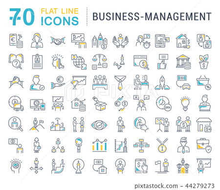 Set Vector Line Icons of Business-Management. Set Vector Line Icons of Business-Management. 44279273