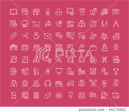 Set of Line Icons of Accounting. Set of Line Icons of Accounting. 44279482