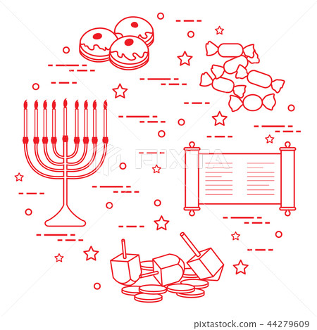 Jewish holiday Hanukkah 44279609