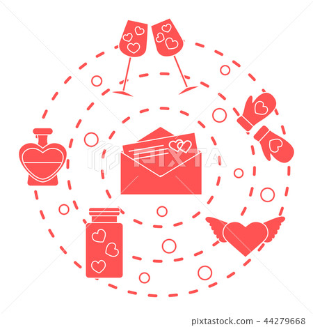 Romantic symbols 44279668