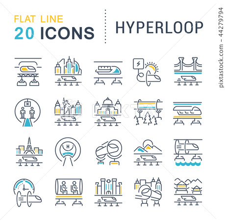 Set Vector Line Icons of Hyperloop. - Stock Illustration [44279794] - PIXTA