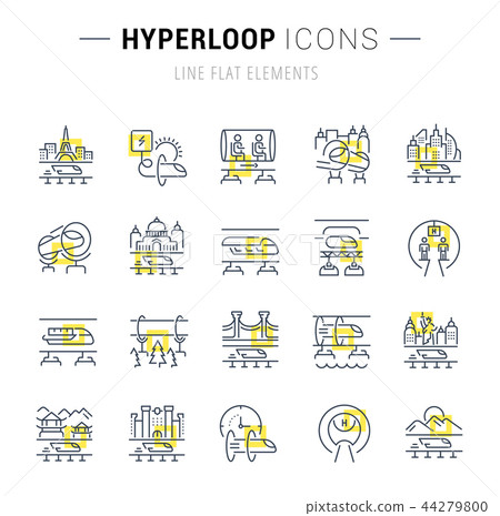 Set Vector Line Icons of Hyperloop. - Stock Illustration [44279800] - PIXTA