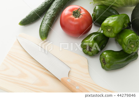 Vegetables and cooking utensils Vegetables and cooking utensils 44279846