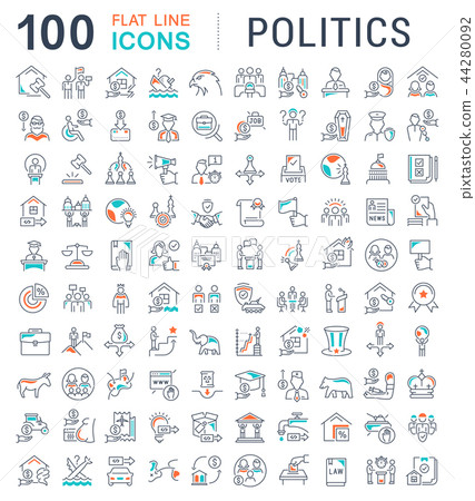 Set Vector Line Icons of Politics. - Stock Illustration [44280092] - PIXTA