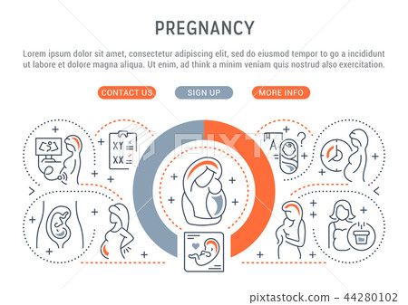 Linear Banner of the Pregnancy. 44280102