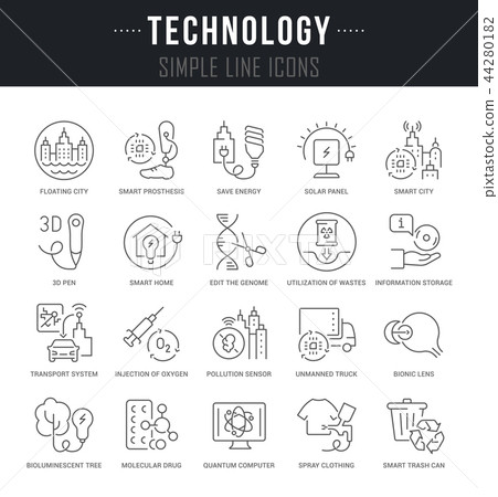 Set Vector Line Icons of Technology. 44280182