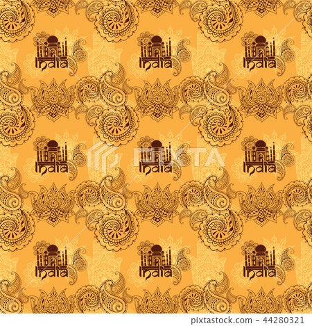 background with indian patterns 44280321