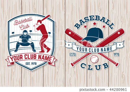 Set of baseball or softball club badge. Vector illustration. Concept for shirt or logo, 44280961
