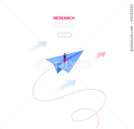 Business research - modern isometric vector web banner 44281893