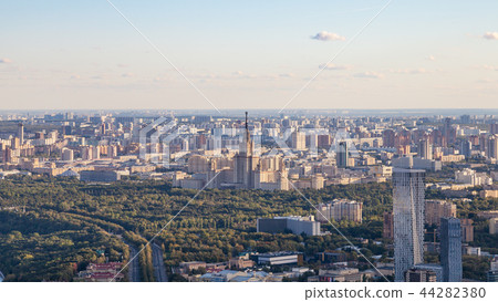 panoramic view of southwest of Moscow with MSU panoramic view of southwest of Moscow with MSU 44282380