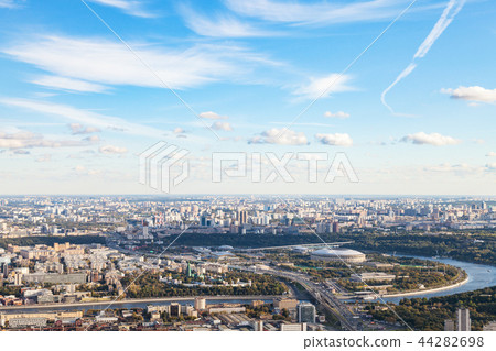 sky over Luzhniki stadium and southeast of Moscow sky over Luzhniki stadium and southeast of Moscow 44282698