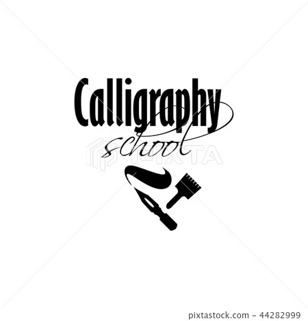Lettering logo design template for Calligraphy school 44282999