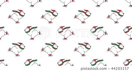 bear seamless pattern Christmas polar bear vector  44283157