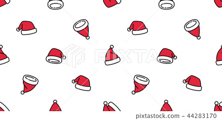 Christmas Hat seamless pattern vector Santa Claus Christmas Hat seamless pattern vector Santa Claus 44283170