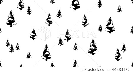 Christmas tree wood forest snow Santa Claus vector Christmas tree wood forest snow Santa Claus vector 44283172