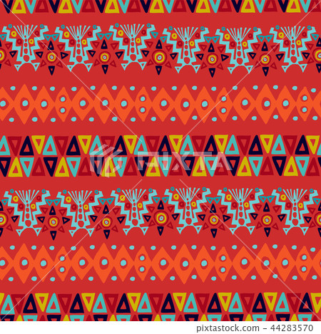 Ethnic abstract tribal boho seamless pattern art Ethnic abstract tribal boho seamless pattern art 44283570