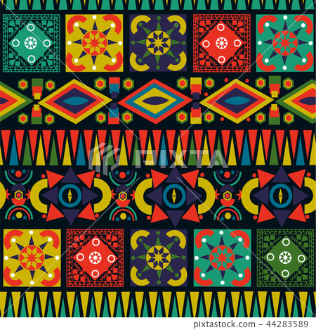 Retro folk abstract patchwork seamless pattern art Retro folk abstract patchwork seamless pattern art 44283589