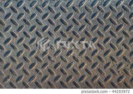 Dusty grungy Industrial Checker Plate Background Texture with Ru Dusty grungy Industrial Checker Plate Background Texture with Ru 44283972