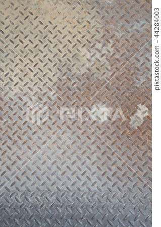 Grungy Industrial Checker Plate Background Texture with Rusty Wo Grungy Industrial Checker Plate Background Texture with Rusty Wo 44284003