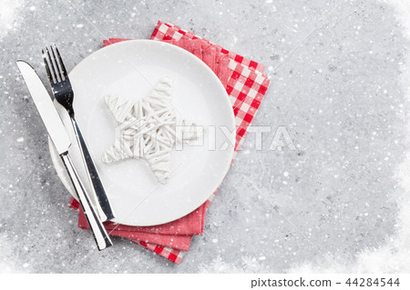 Christmas table setting with xmas decor Christmas table setting with xmas decor 44284544