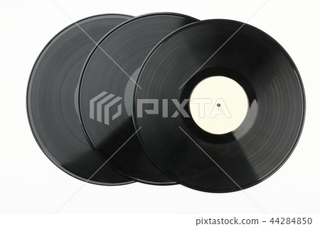 Vinyl records over white background. Vinyl records over white background. 44284850