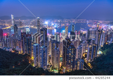 香港夜景從太平山頂 44285244