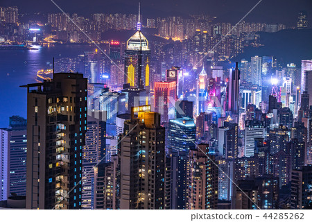 香港夜景從太平山頂 44285262