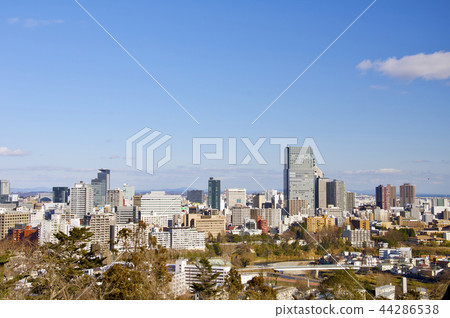 Cityscape of Sendai City seen from Aoba Castle Park Cityscape of Sendai City seen from Aoba Castle Park 44286538