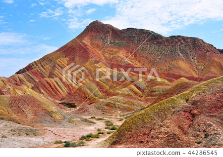 中國,甘肅省和張家的塘沽地貌 中國,甘肅省和張家的塘沽地貌 44286545